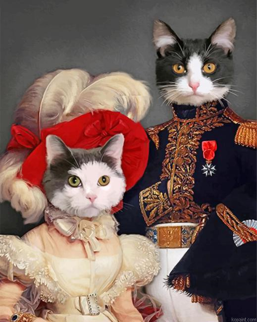 Mr And Mrs Meow Painting By Numberss.png