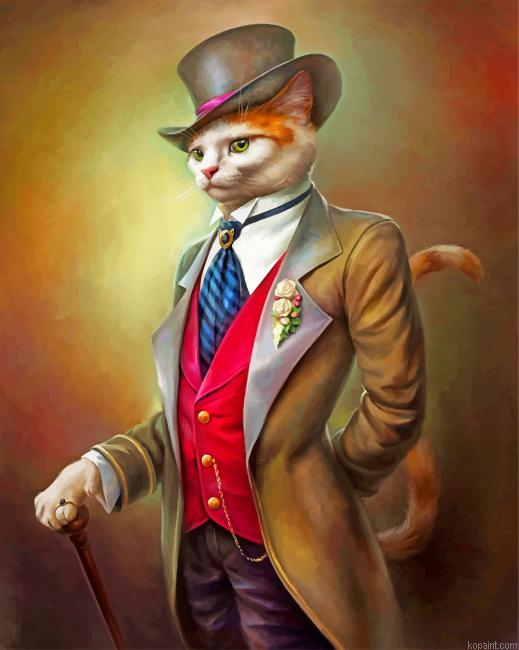 Mr Cat Painting By Numberss.png