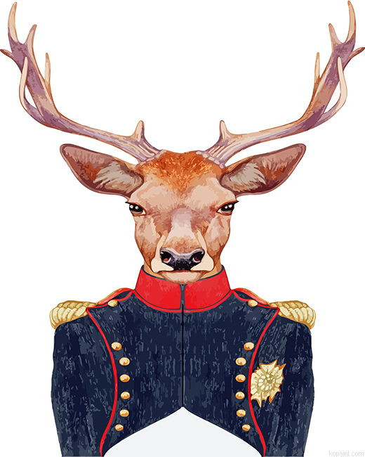 Mr Deer Painting By Numberss.png