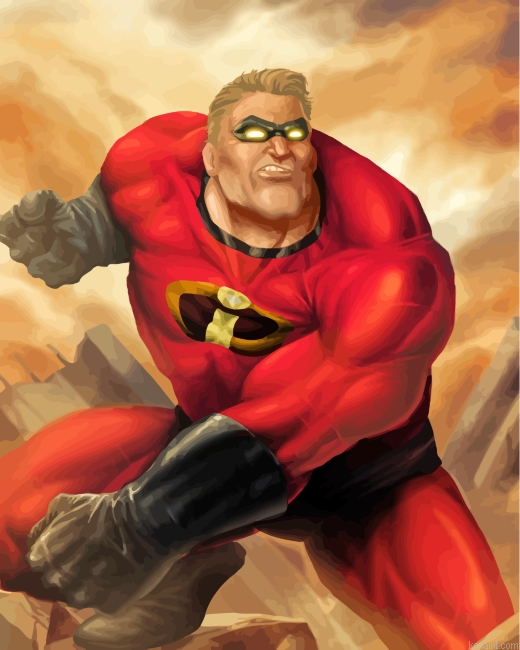 Mr Incredible Painting By Numberss.png