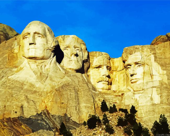Mt Rushmore Paint By Numbers