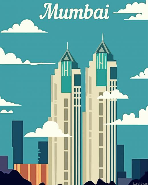 Mumbai Poster Paint By Numbers