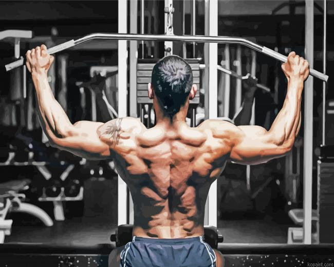 Muscular Man Working Out Painting By Numberss.png