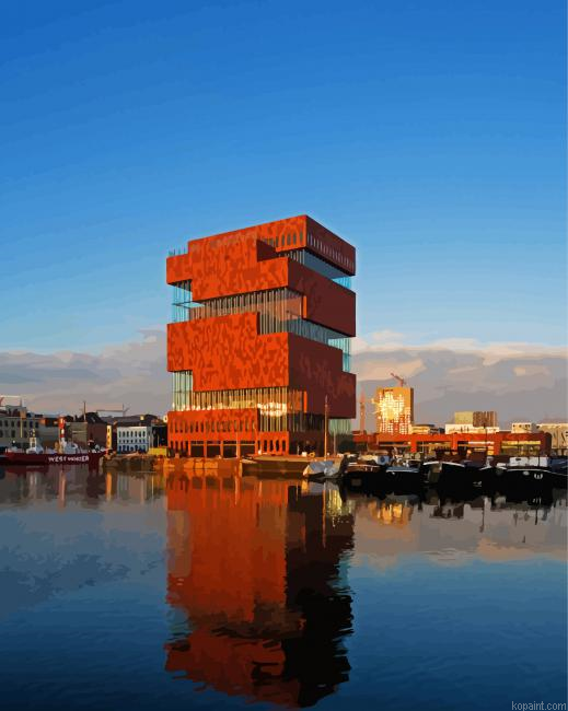 Museum Aan De Stroom Antwerp Painting By Numberss.png