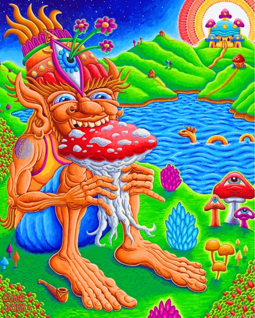 Mushroom Muncher Paint By Numbers
