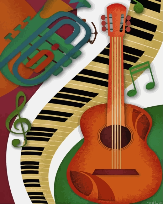 Musical Instruments Painting By Numberss.png