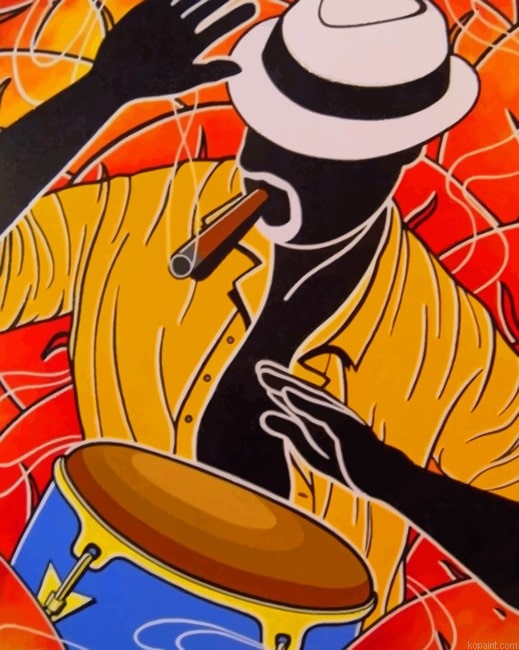 Musician African Man New Painting By Numberss.png