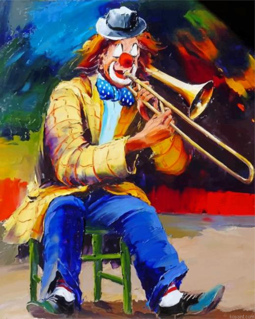 Musician Clown Painting By Numberss.png