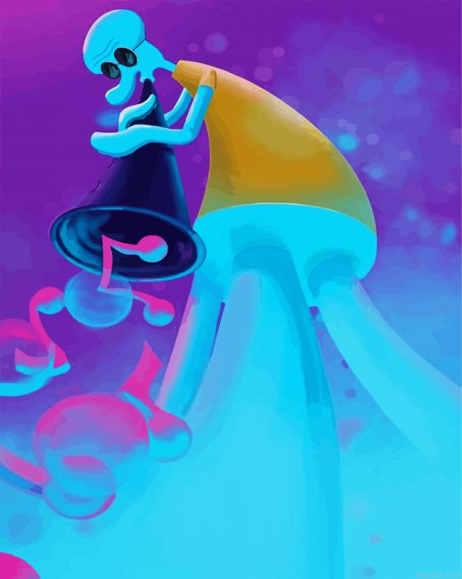 Musician Squidward Painting By Numberss.png