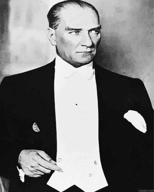 Mustafa Kemal Ataturk Turkey President Painting By Numberss.png