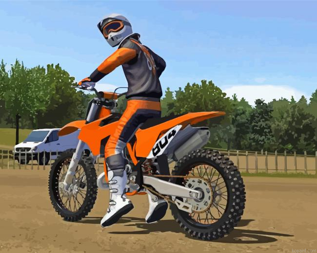 Mx Bikes Video Game Paint By Numbers