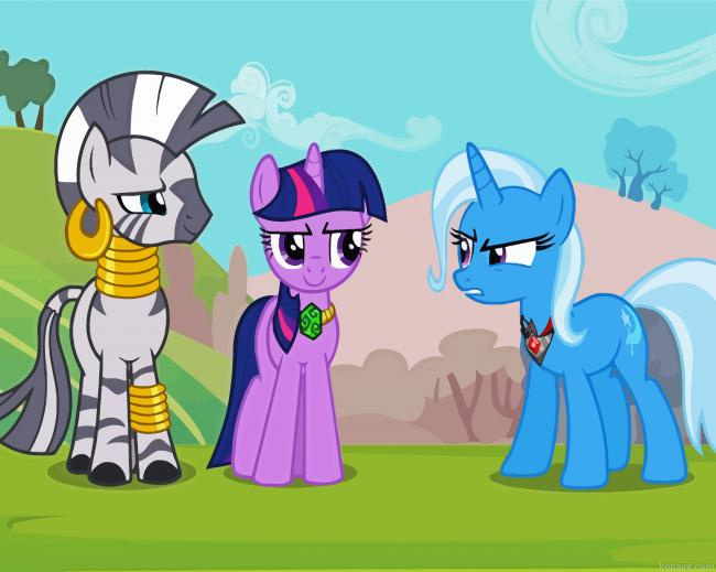 My Little Ponies Cartoon Painting By Numberss.png