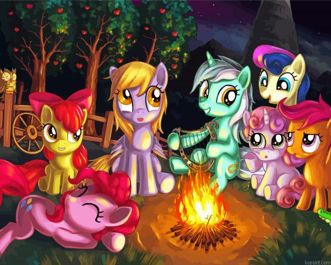 My Little Pony Cartoon Painting By Numberss.png
