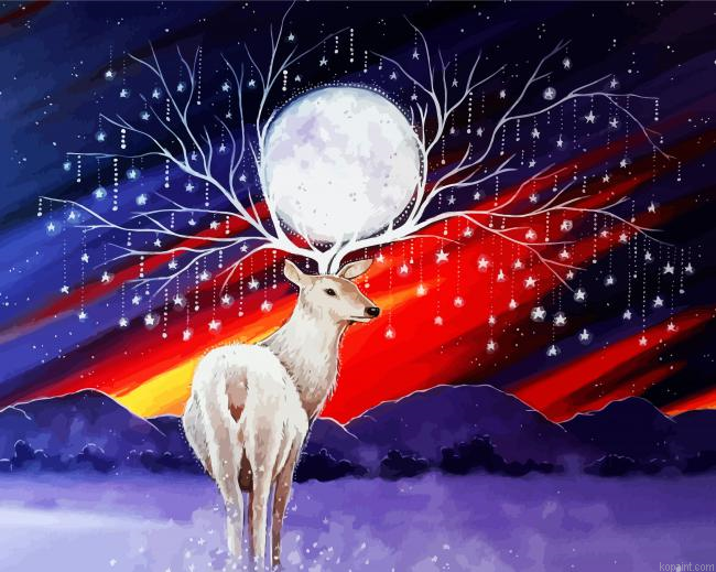 Mystical Deer Painting By Numberss.png
