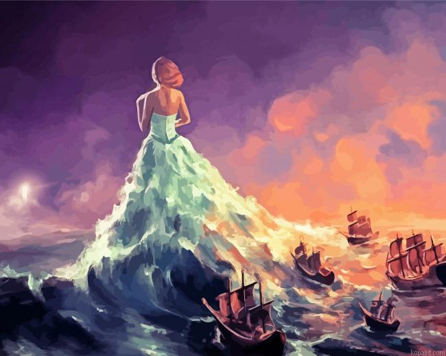 Mystical Ocean Waves Dress Painting By Numberss.png