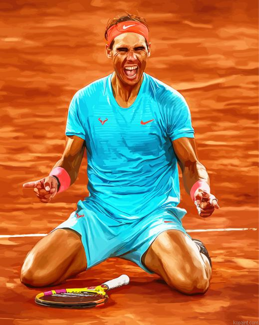 Nadal Professional Tennis Player Painting By Numberss.png