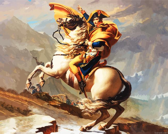 Napoleon Crossing The Alps Painting By Numberss.png