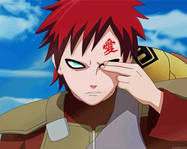 Naruto Gaara Anime Painting By Numberss.png