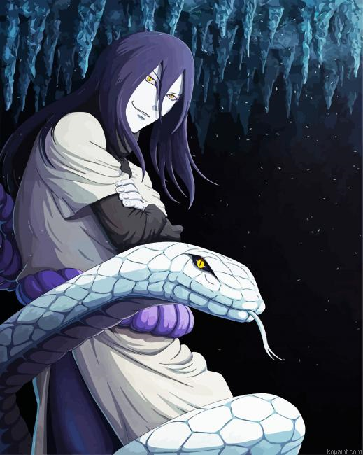 Naruto Orochimaru And Snake Painting By Numberss.png