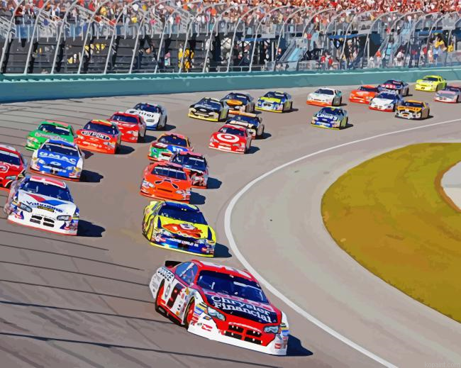 Nascar Cars Racing Painting By Numberss.png