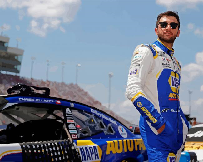 Nascar Elliott Racer Painting By Numberss.png
