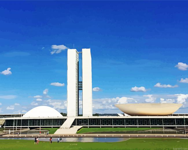 National Congress Building By Oscar Niemeyer Painting By Numberss.png