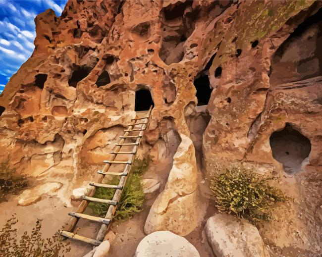National Monument Bandelier Painting By Numberss.png