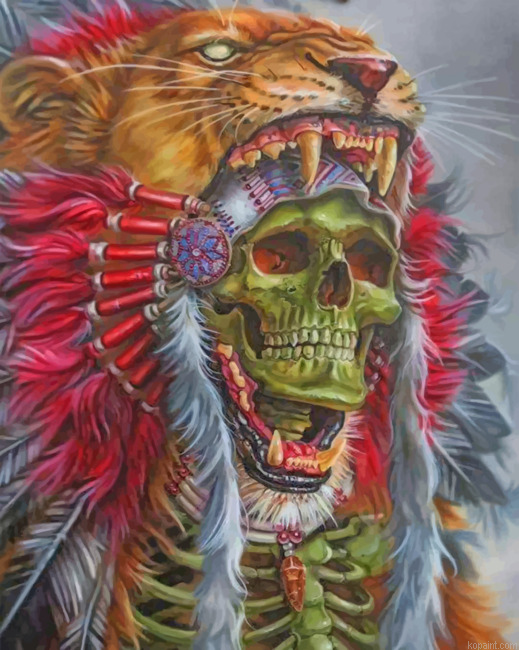 Native American Lion Skull Painting By Numberss.png