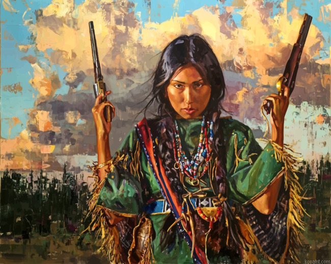 Native American Woman Painting By Numberss.png