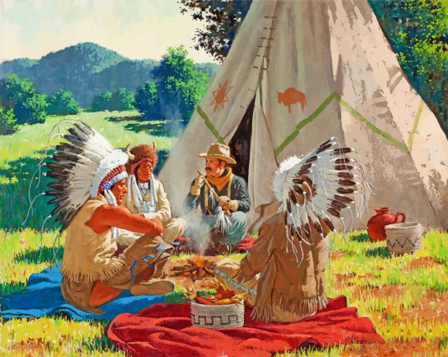 Native Indians Painting By Numberss.png
