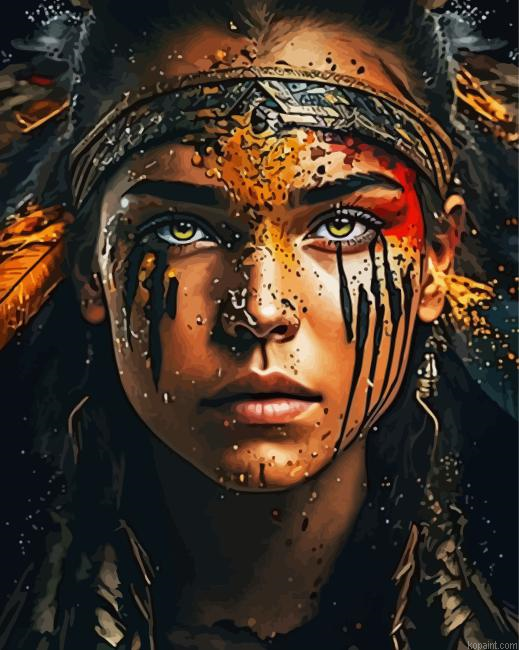 Native Lady Painting By Numberss.png
