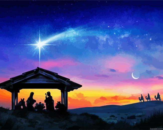 Nativity Scene Silhouette Painting By Numberss.png