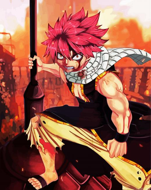 Natsu Dragneel Anime Paint By Numbers