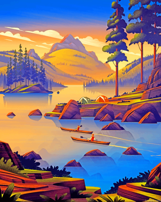 Nature Landscape Illustration Paint By Numbers