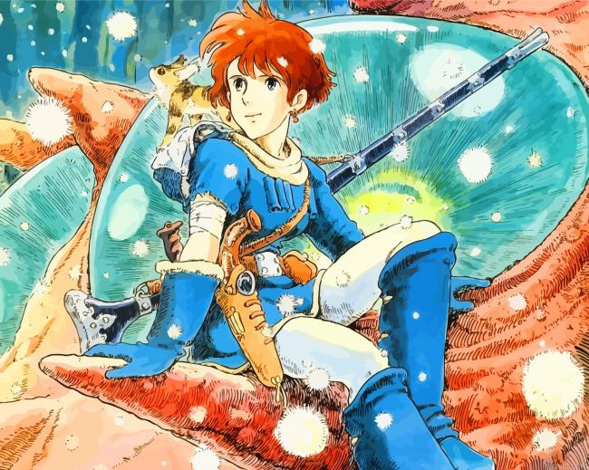 Nausicaa Lastelle Princess And Teto Painting By Numberss.png
