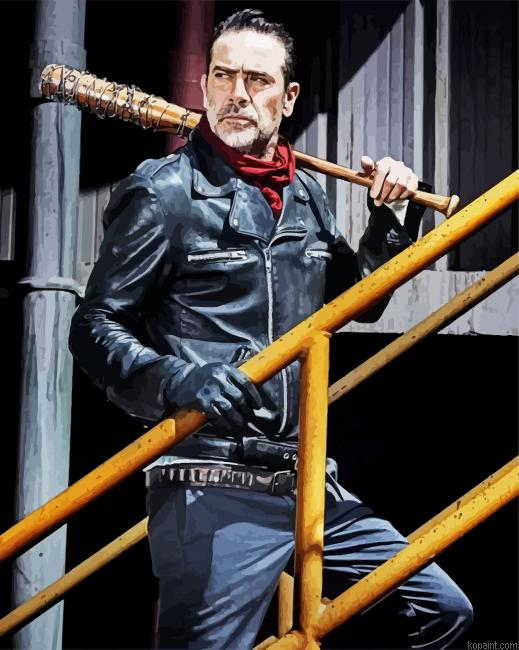 Negan Smith Movie Character Painting By Numberss.png