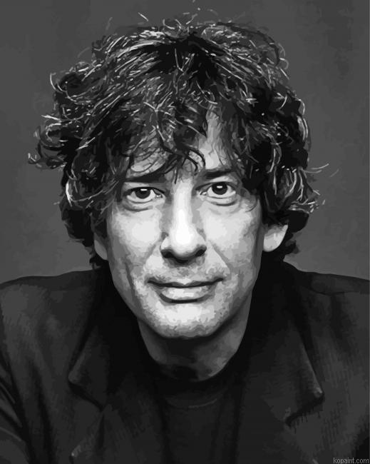 Neil Gaiman English Writer Painting By Numberss.png