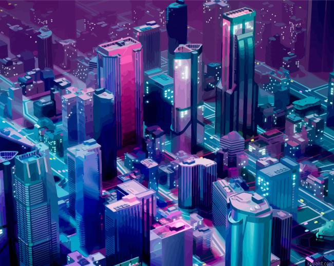 Neon City Painting By Numberss.png