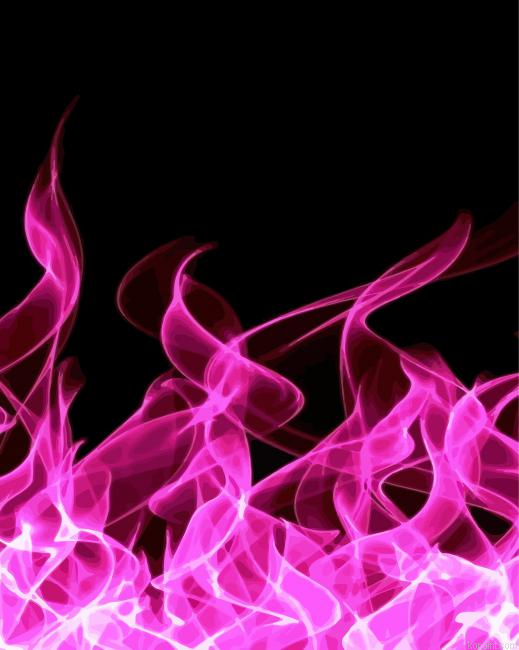 Neon Fuchsia Flames Painting By Numberss.png