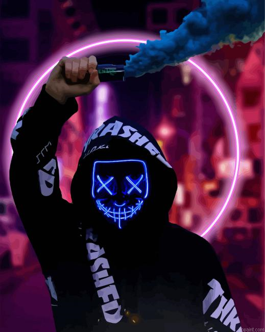 Neon Mask Painting By Numberss.png