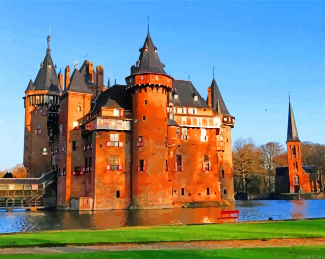 Netherlands Castle De Haar Painting By Numberss.png