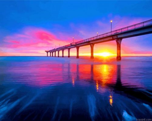 New Brighton Pier New Zealand Painting By Numberss.png