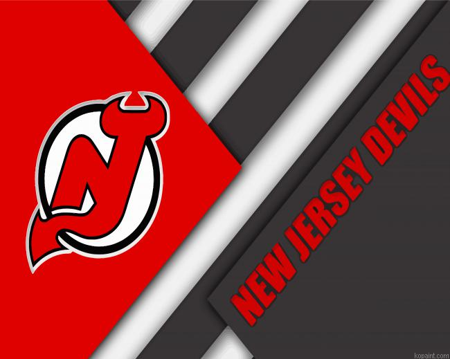 New Jersey Devils Logo Paint By Numbers