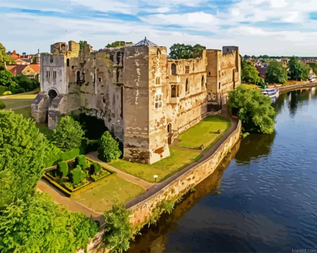Newark Castle Nottingham England Painting By Numberss.png