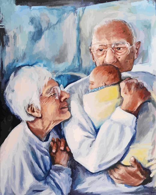 Newborn And Grandparents Painting By Numberss.png