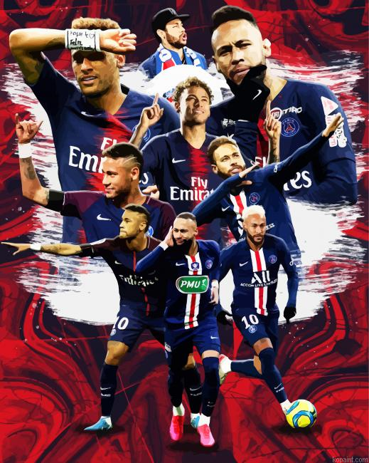 Neymar Paris Saint German Painting By Numberss.png