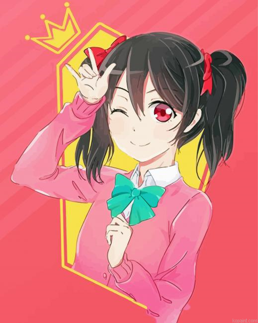 Nico Nico Nii With Long Pigtails Painting By Numberss.png