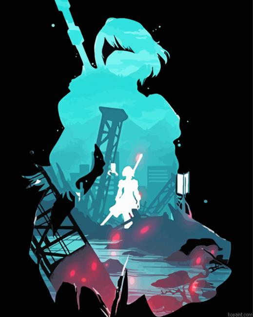 Nier Automata Video Game Painting By Numberss.png