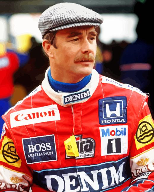 Nigel Mansell Race Car Driver Painting By Numberss.png