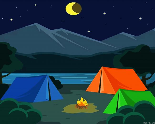 Night Camping Paint By Numbers